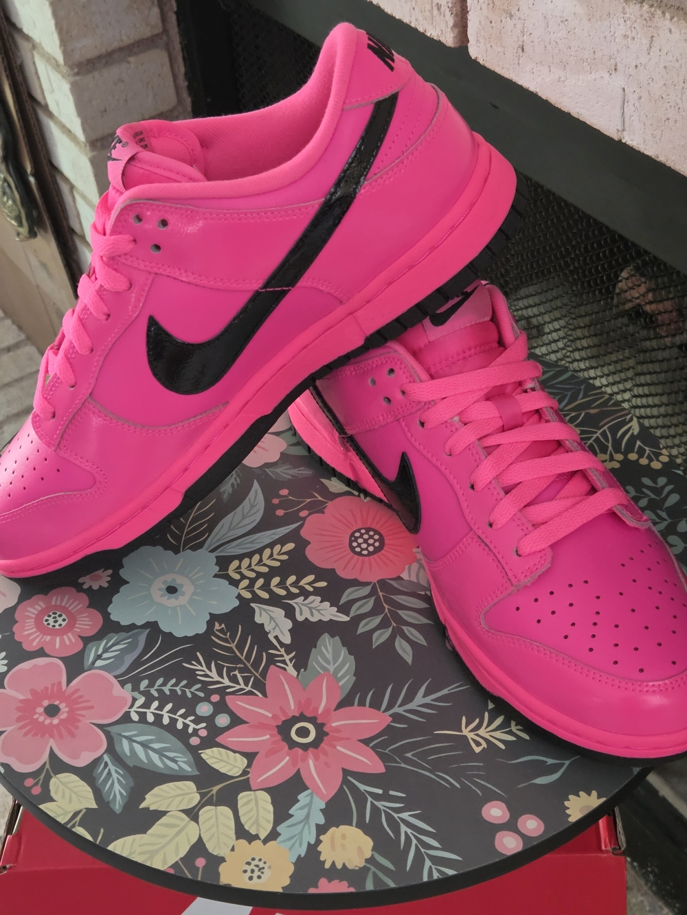 Brand New Nike Dunk "Pink Blast" Low - Bright Pink with Black Swoosh